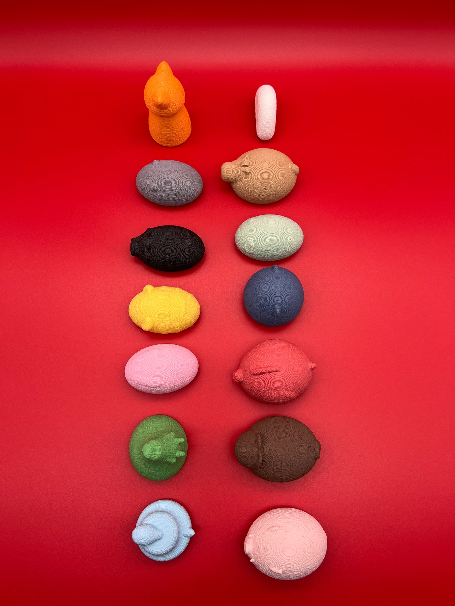 Medium Chinese Zodiac full set (14 Figures) Cat Rat Ox Tiger Rabbit Dragon Snake Horse Sheep Monkey Rooster Dog Boar Riceball Fuzzy texture