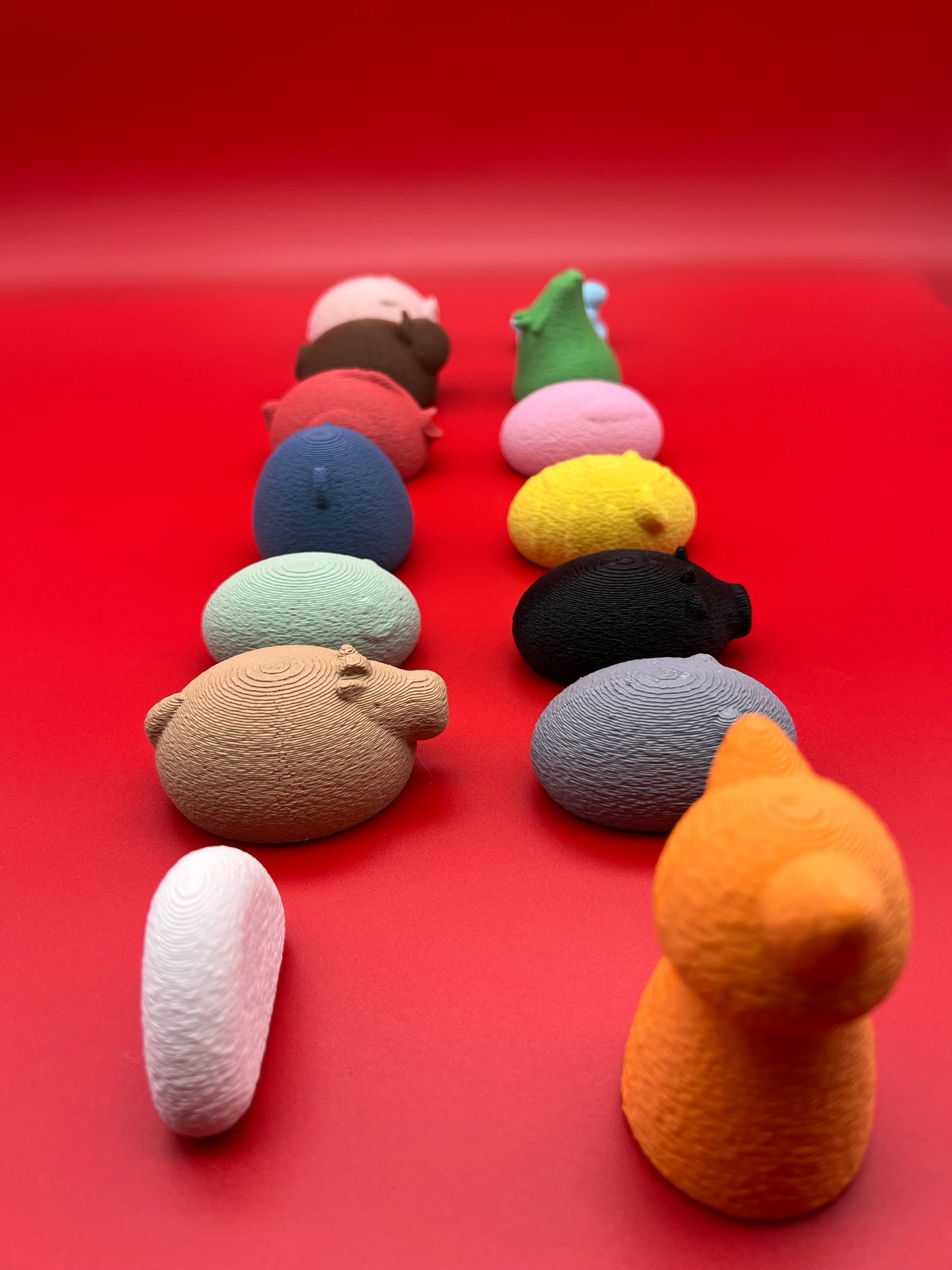 Medium Chinese Zodiac full set (14 Figures) Cat Rat Ox Tiger Rabbit Dragon Snake Horse Sheep Monkey Rooster Dog Boar Riceball Fuzzy texture