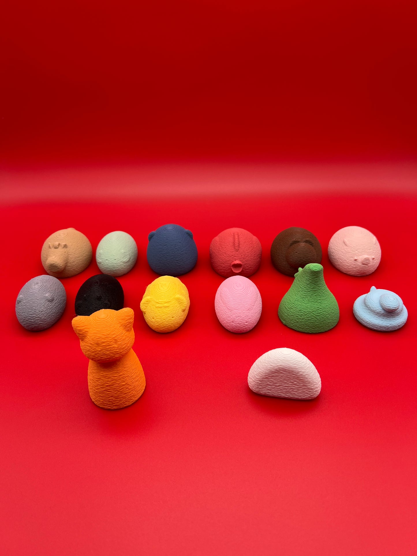 Medium Chinese Zodiac full set (14 Figures) Cat Rat Ox Tiger Rabbit Dragon Snake Horse Sheep Monkey Rooster Dog Boar Riceball Fuzzy texture