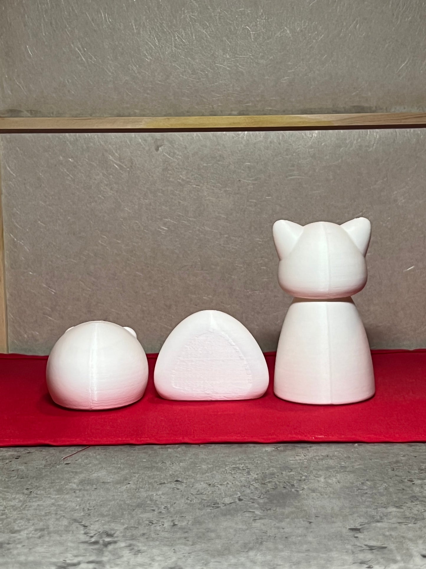 Chinese Zodiac Cat Rat and Riceball Figure Bundle (UNPAINTED)