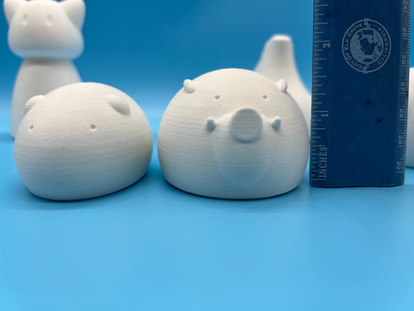Large UNPAINTED Chinese Zodiac with Riceball figure