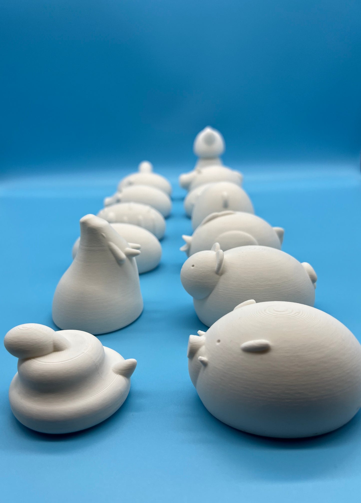Large UNPAINTED Chinese Zodiac with Riceball figure