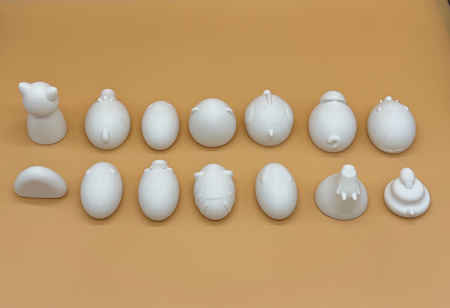Unpainted Chinese Zodiac set