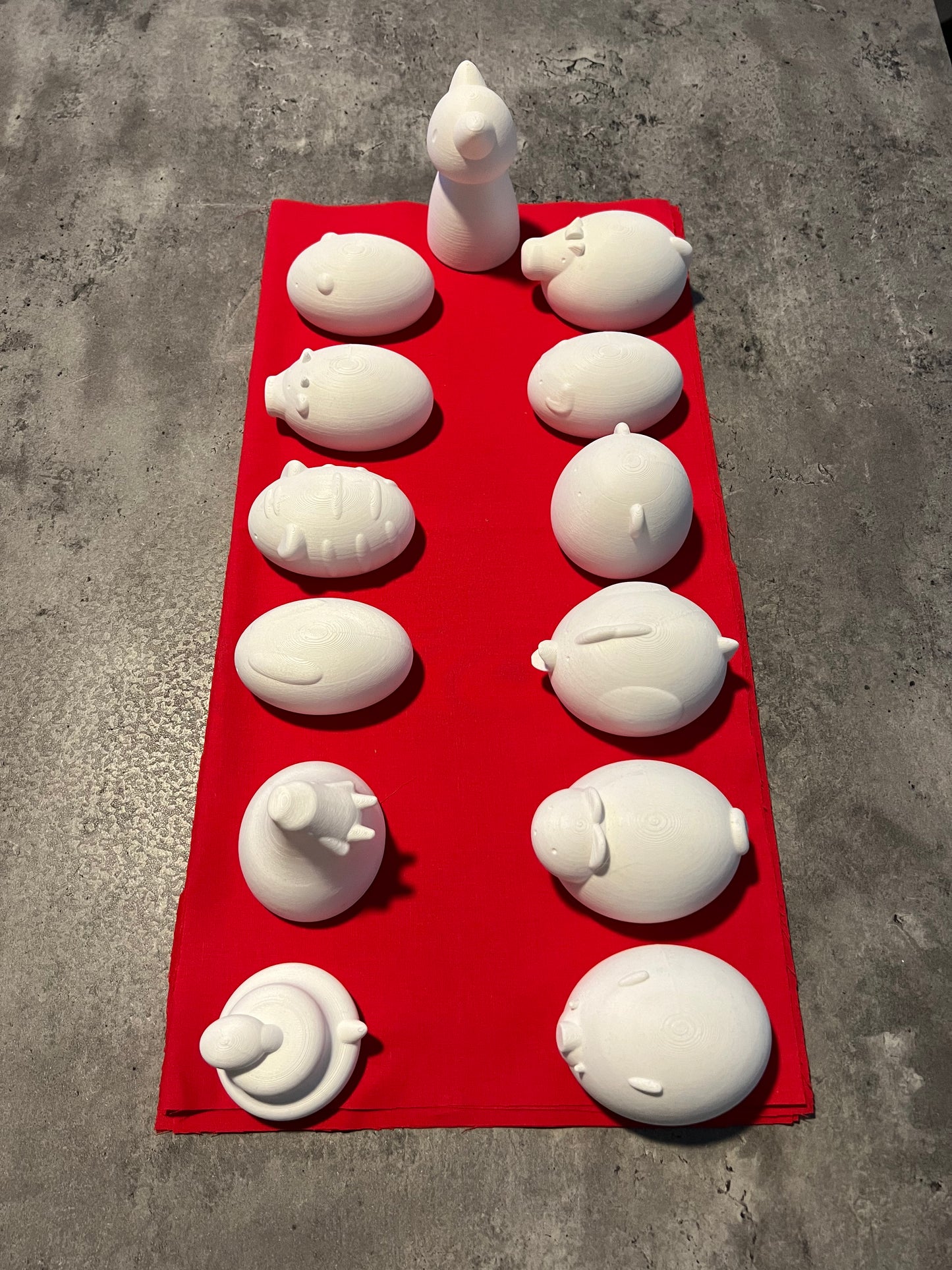 Individual UNPAINTED Chinese zodiac figures LARGE