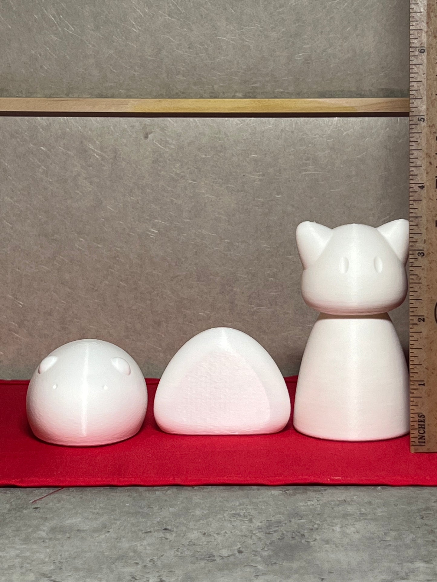 Chinese Zodiac Cat Rat and Riceball Figure Bundle (UNPAINTED)